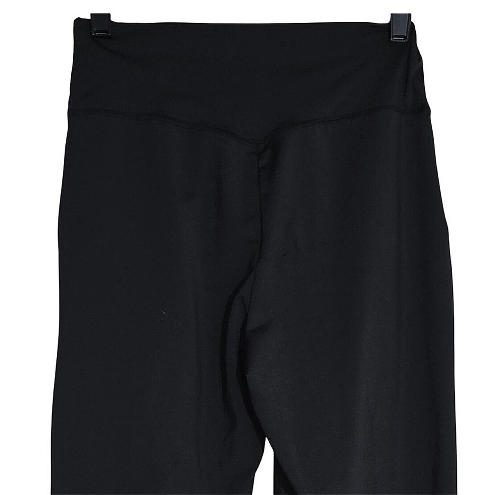 Wide Leg Yoga Pants Women's Size M Black High Waisted Cropped Pockets Good - Picture 7 of 9